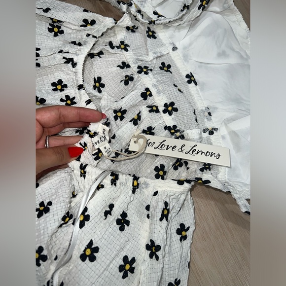 NWT For Love & Lemons Brenda Floral Midi Dress Size M - Picture 9 of 9